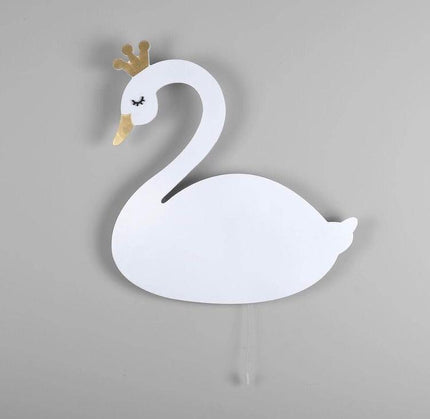 Schwan Nachttischlampe aus Holz für Kinder