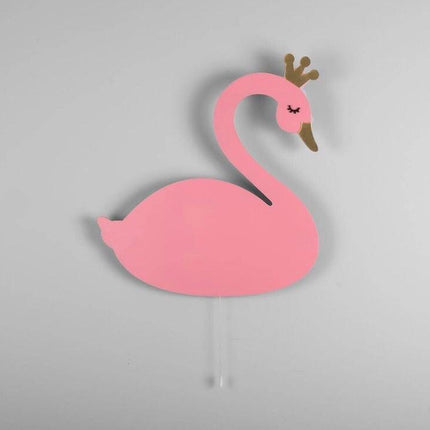 Schwan Nachttischlampe aus Holz für Kinder