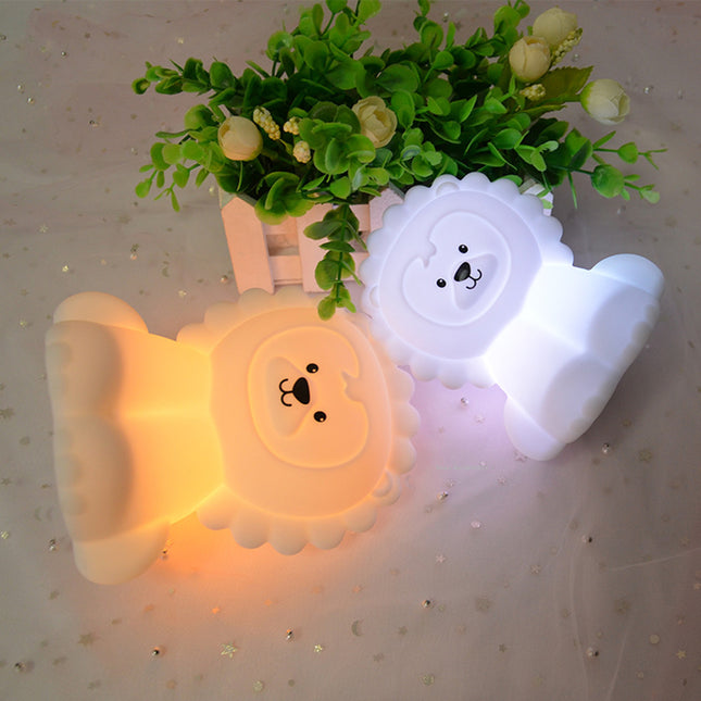 Löwe Nachttischlampe aus Silikon mit Touch