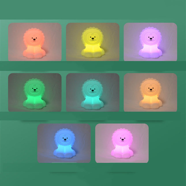 Löwe Nachttischlampe aus Silikon mit Touch