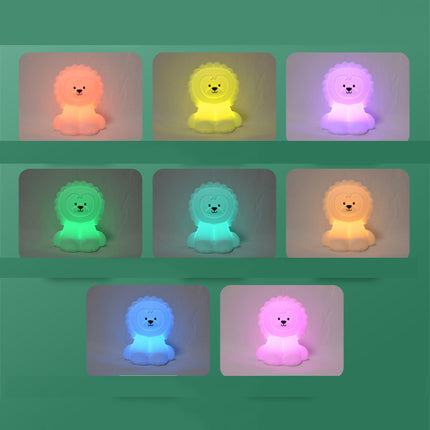 Löwe Nachttischlampe aus Silikon mit Touch