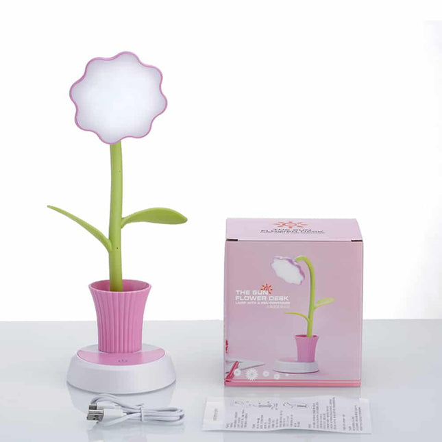 Blumen Schreibtischlampe LED wiederaufladbar