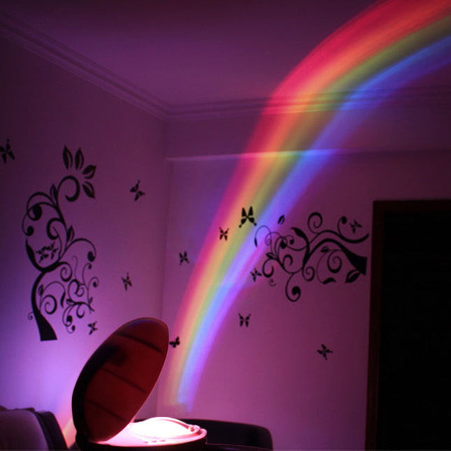 Nachtlicht mit Regenbogen Projektion