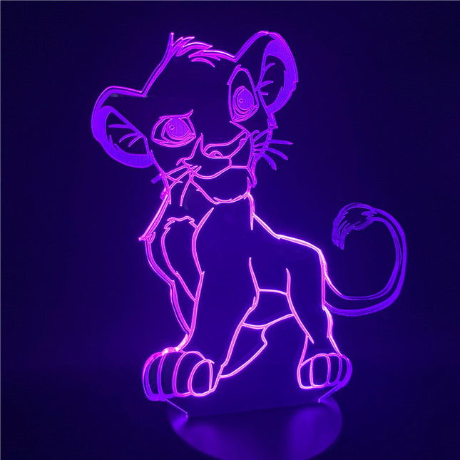 Simba 3D LED Lampe für Kinderzimmer