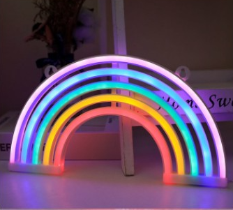 LED Deko Lampe Regenbogen Design