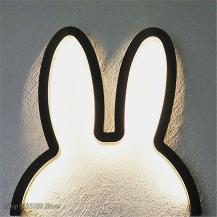 Hasenohren LED Wandleuchte für Kinder