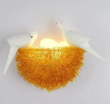 Vogelnest LED Wandlampe für Schlafzimmer