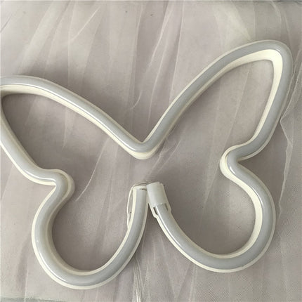 Schmetterling Neon Schild LED Wanddeko