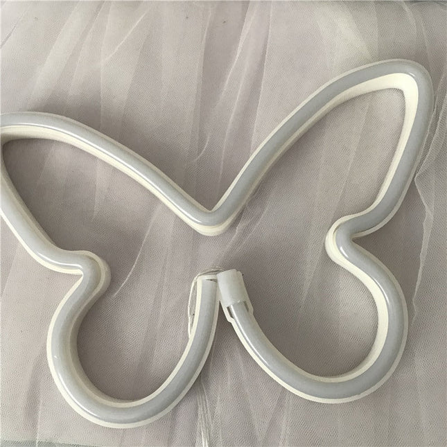 Schmetterling Neon Schild LED Wanddeko