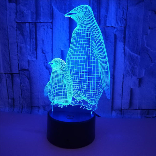 Pinguin 3D Illusion Lampe für Kinder