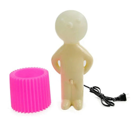 Kreative Tischlampe in Männchen-Form