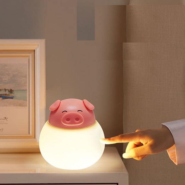 Niedliches Schwein Nachtlicht mit Touch