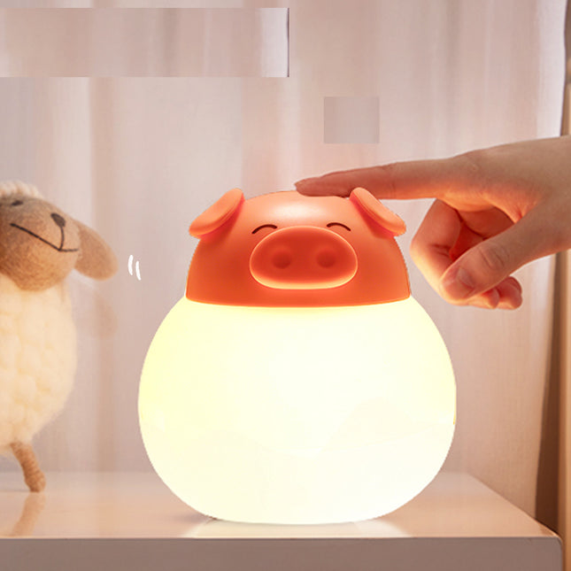 Niedliches Schwein Nachtlicht mit Touch