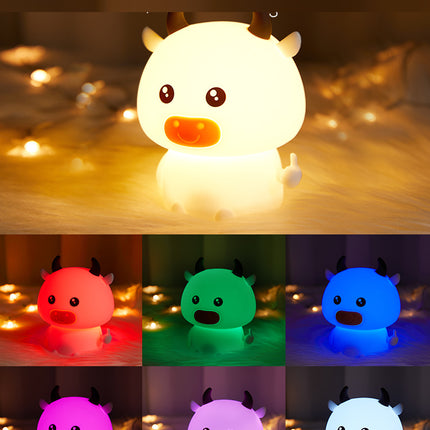 Süßes Kuh Nachtlicht aus Silikon