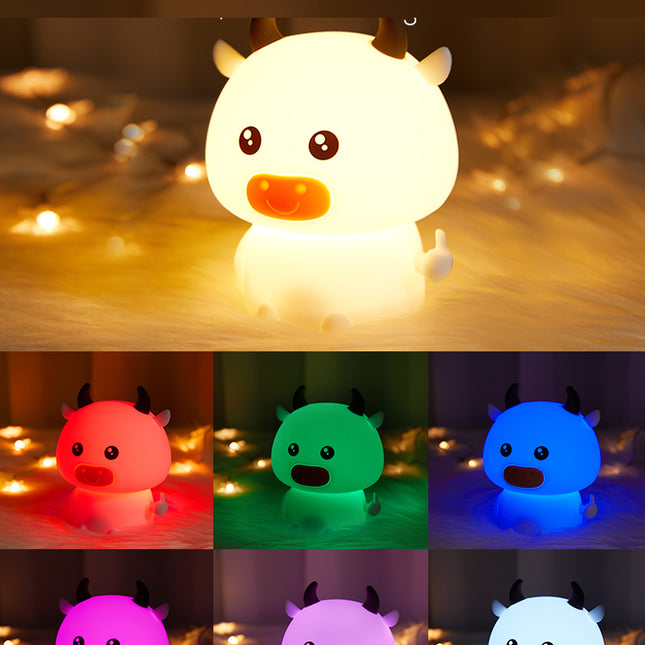 Süßes Kuh Nachtlicht aus Silikon