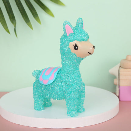 Kleines Glitzer-Lama LED Nachtlicht für Kinder