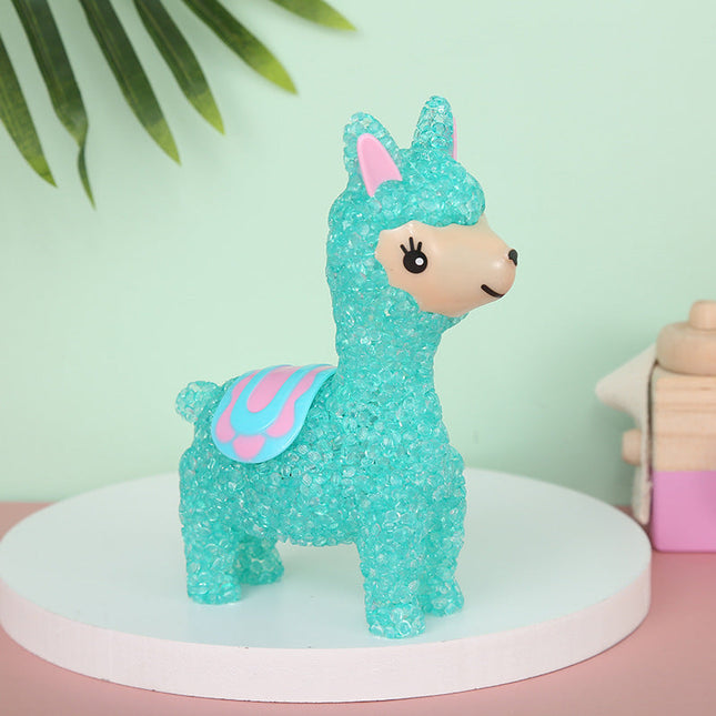 Kleines Glitzer-Lama LED Nachtlicht für Kinder