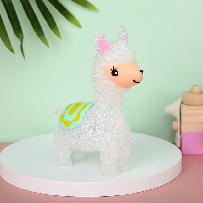 Kleines Glitzer-Lama LED Nachtlicht für Kinder