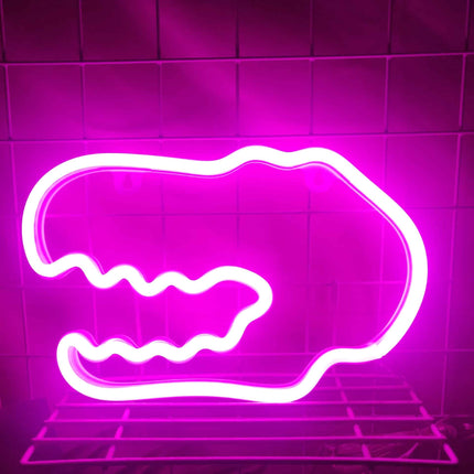 Dinosaurier Kopf LED Neon Schild Leuchte