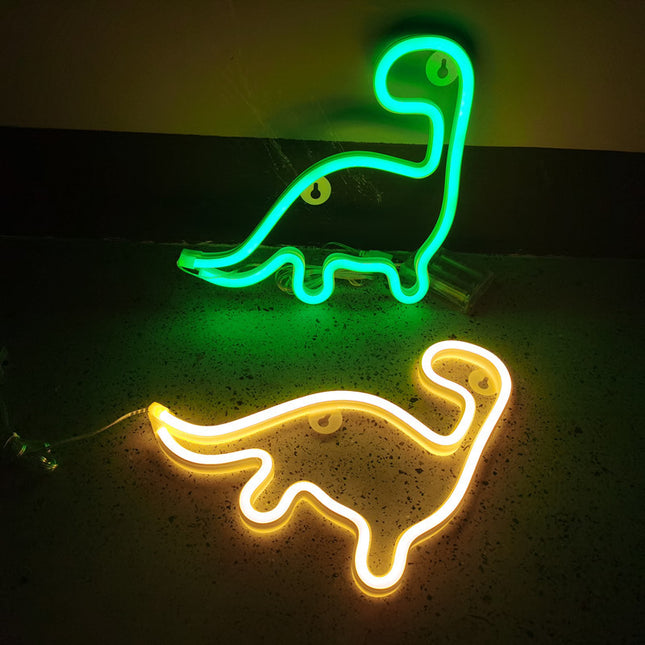 Dinosaurier Neon Schild als Nachtlicht