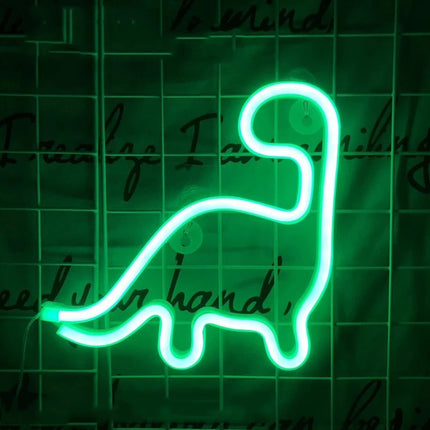Dinosaurier Neon Schild als Nachtlicht