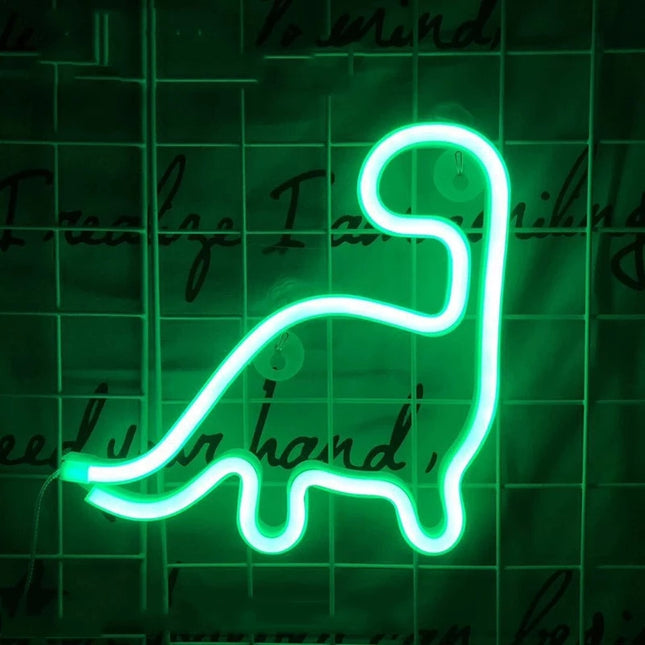 Dinosaurier Neon Schild als Nachtlicht