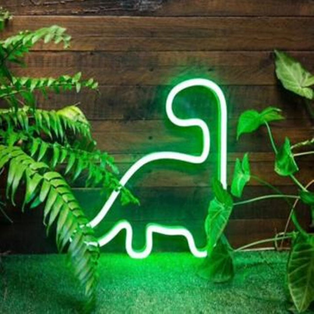 Dinosaurier Neon Schild als Nachtlicht