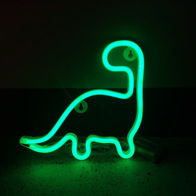 Dinosaurier Neon Schild als Nachtlicht