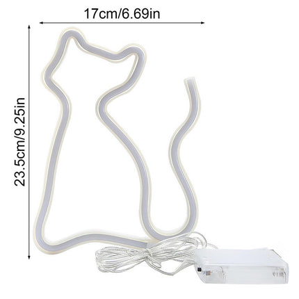 Katzen LED Neon Lampe Deko