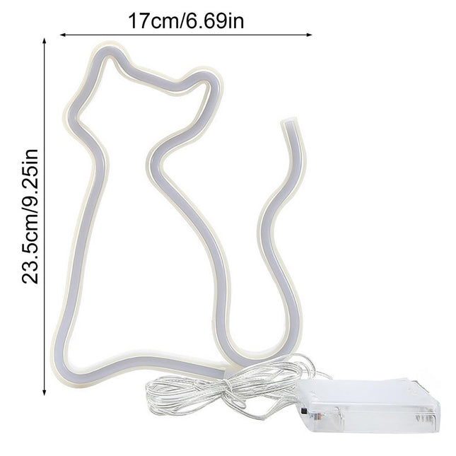 Katzen LED Neon Lampe Deko