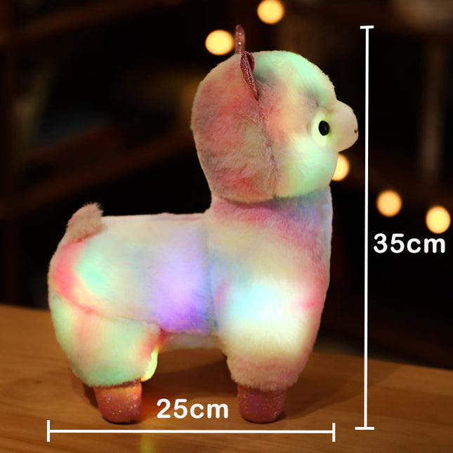 Leuchtendes Lama Kuscheltier mit LED Licht