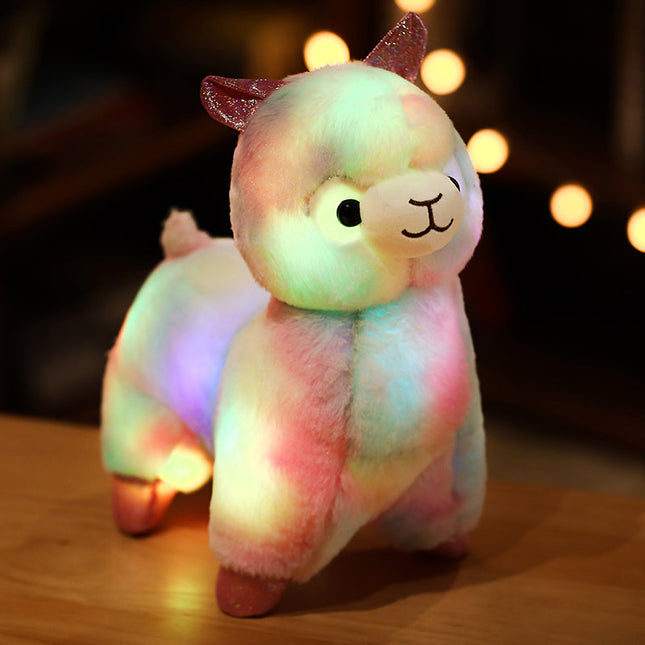 Leuchtendes Lama Kuscheltier mit LED Licht