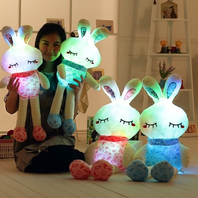 Leuchtendes Kaninchen Kuscheltier mit LED