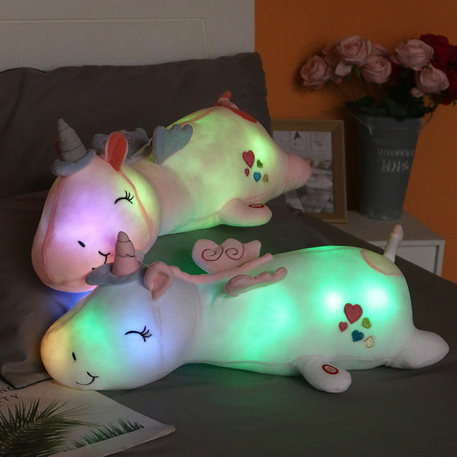 Leuchtendes Einhorn Kuscheltier mit LED