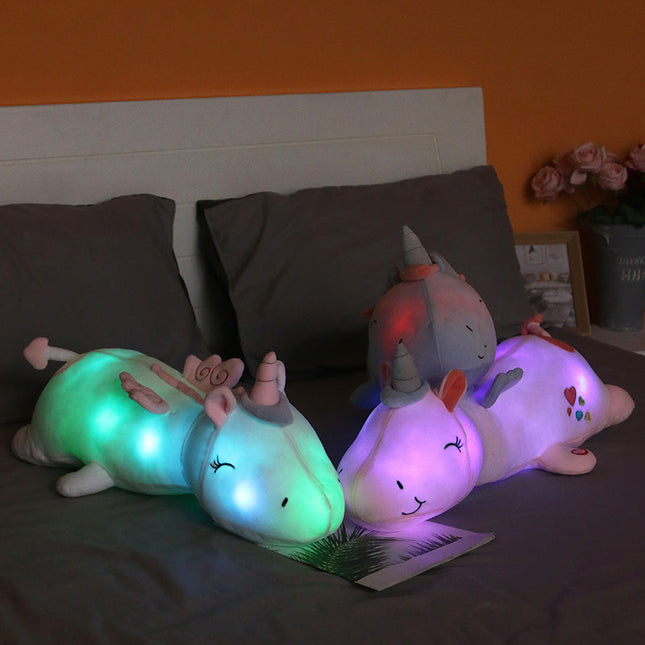 Leuchtendes Einhorn Kuscheltier mit LED
