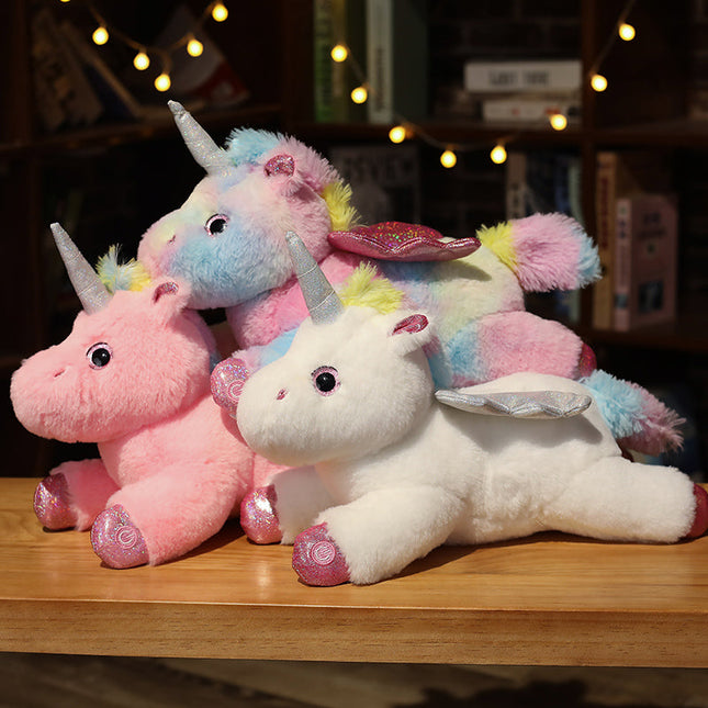 Geflügeltes Einhorn Kuscheltier mit Licht