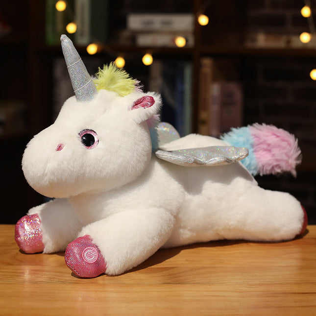 Geflügeltes Einhorn Kuscheltier mit Licht