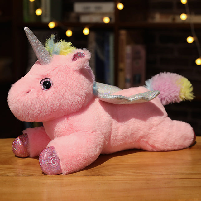 Geflügeltes Einhorn Kuscheltier mit Licht