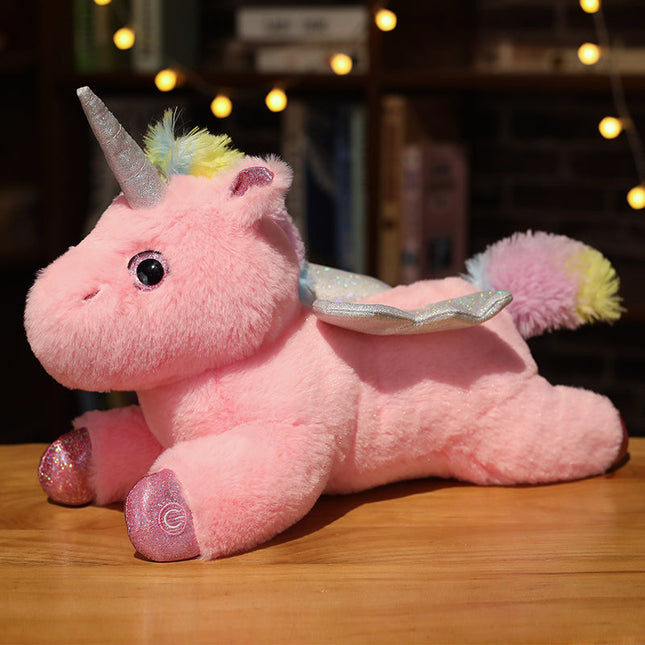 Geflügeltes Einhorn Kuscheltier mit Licht
