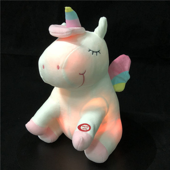 LED Einhorn Plüschtier als Nachtlicht