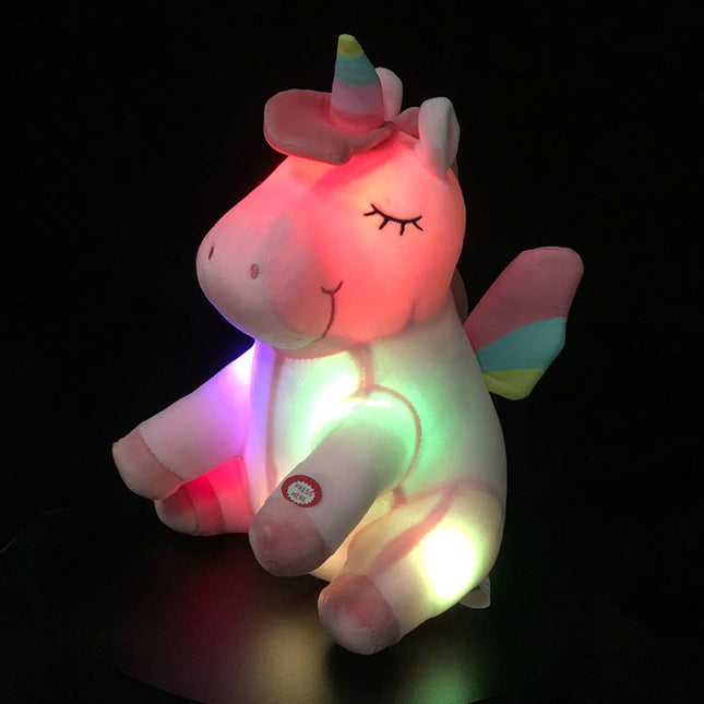 LED Einhorn Plüschtier als Nachtlicht