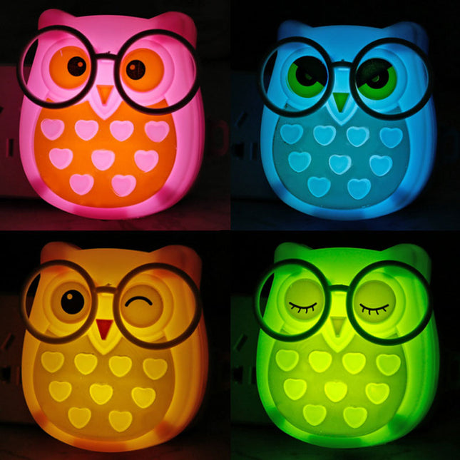 Eulen LED Nachtlicht für Steckdose