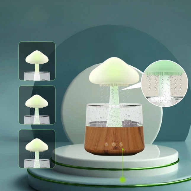 Luftbefeuchter mit LED Nachtlicht in Pilzform