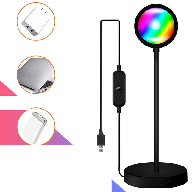 Regenbogen Sonnenuntergang Projektor Lampe LED