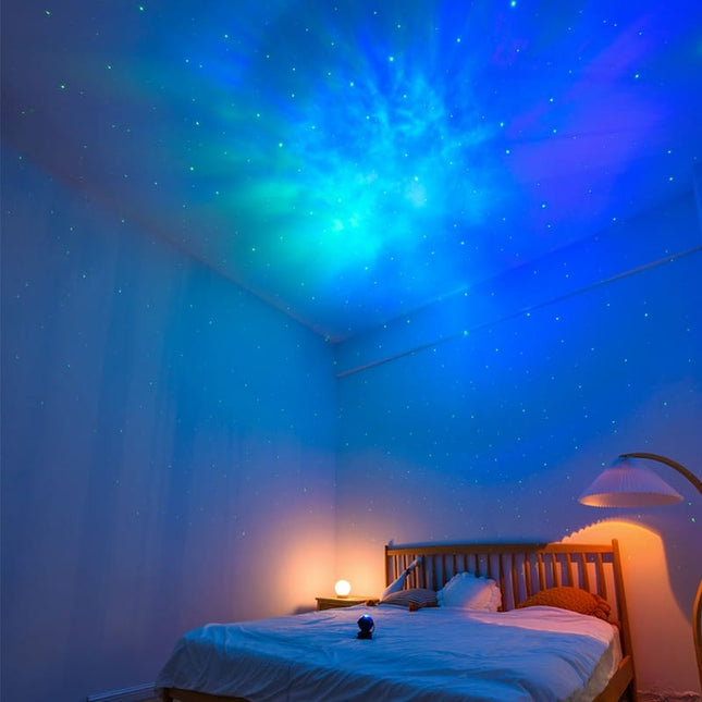 Schwarzer Astronaut mit Stern LED Projektor