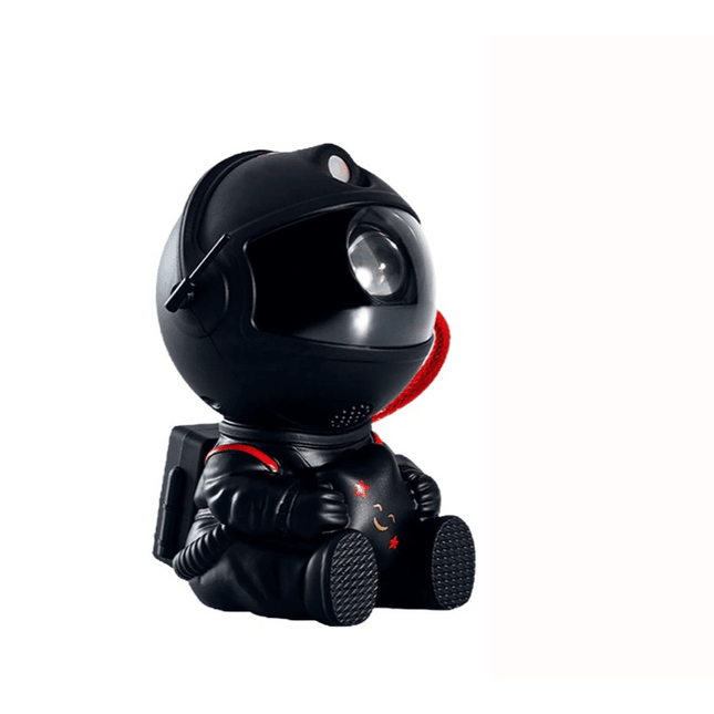Schwarzer Astronaut mit Stern LED Projektor