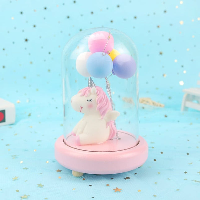 Einhorn Nachtlicht mit Ballons für Kinder