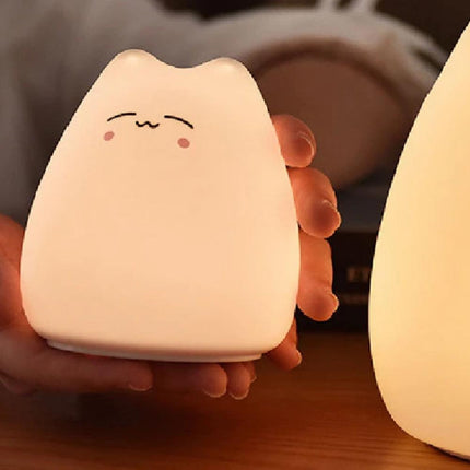 Lustiges Kätzchen Nachtlicht aus Silikon
