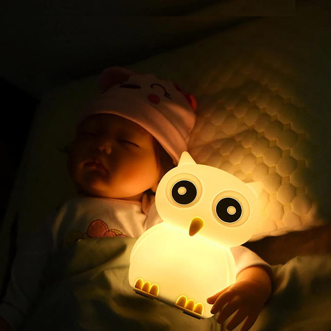 Eulen Nachtlicht aus Silikon für Kinder