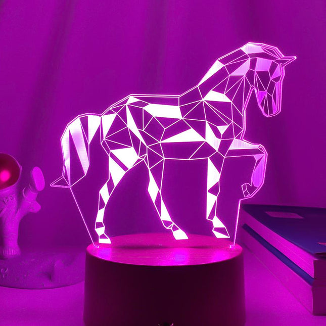 3D Illusion Pferd Lampe Nachtlicht